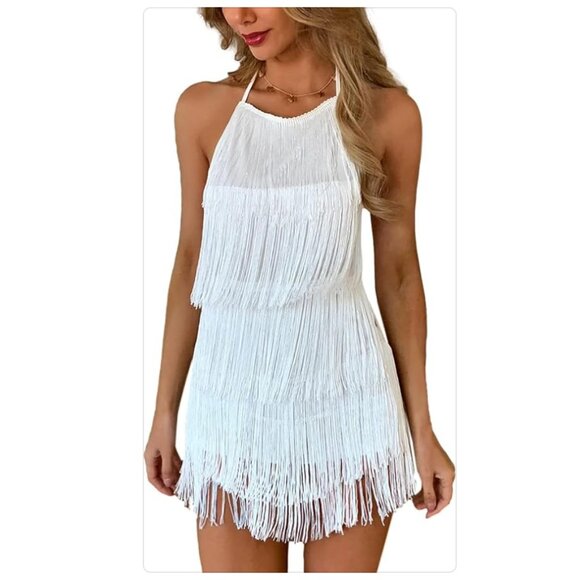 Backless Fringe Romper - Only Worn Once 🤩 - Picture 1 of 4